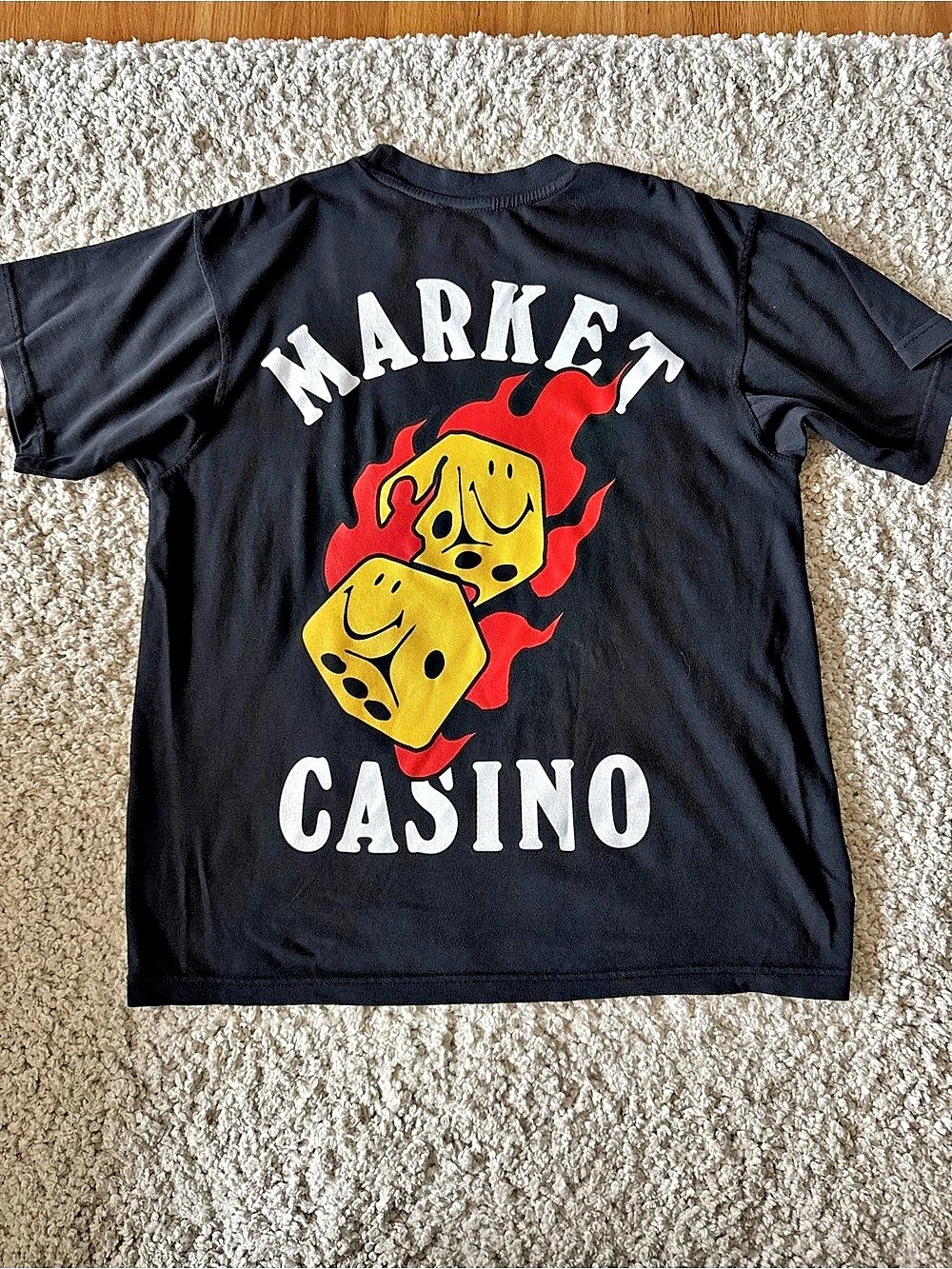 Market Casino Dice T-Shirt Graphic Tee Black